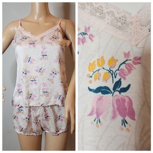 Morgan Lane Silk-Blend Ruthie Corey Set in Kailini Floral. Size xs or small